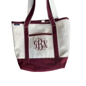 Lands‎ end canvas tote bag monogrammed